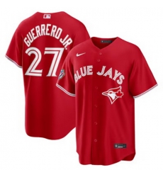 Men Toronto Blue Jays  27 Vladimir Guerrero Jr   Red 50th Anniversary Alternate Limited Jersey