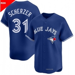 Men Toronto Blue Jays 31 Max Scherzer Royal Cool Base Stitched Baseball Jersey