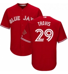 Youth Majestic Toronto Blue Jays 29 Devon Travis Authentic Scarlet Alternate MLB Jersey Youth Majestic Toronto Blue Jays 29 Devon Travis Authentic Scarlet Alternate MLB Jersey