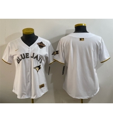 Youth Toronto Blue Jays Blank White Gold 2025 American League Champions Limited Stitched Baseball Jersey Youth Toronto Blue Jays Blank White Gold 2025 American League Champions Limited Stitched Baseball Jersey
