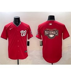 Men Washington Nationals Team Big Logo Red Limited Stitched Baseball Jersey Men Washington Nationals Team Big Logo Red Limited Stitched Baseball Jersey