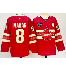 Men Canada 8 Cale Makar Red 2025 4 Nations Face Off Premium Stitched Jersey Men Canada 8 Cale Makar Red 2025 4 Nations Face Off Premium Stitched Jersey