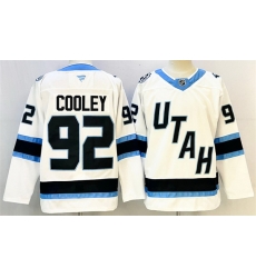Men Utah Mammoth 92 Logan Cooley White Stitched Jersey