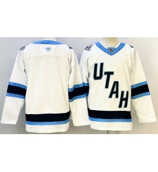 Men Utah Mammoth Blank White Stitched Jersey