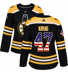 Womens Adidas Boston Bruins 47 Torey Krug Authentic Black USA Flag Fashion NHL Jersey Womens Adidas Boston Bruins 47 Torey Krug Authentic Black USA Flag Fashion NHL Jersey