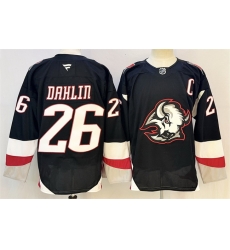 Men Buffalo Sabres 26 Rasmus Dahlin Black 2024 25 Alternate With C Patch Stitched Hockey Jersey Men Buffalo Sabres 26 Rasmus Dahlin Black 2024 25 Alternate With C Patch Stitched Hockey Jersey