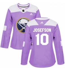 Womens Adidas Buffalo Sabres 10 Jacob Josefson Authentic Purple Fights Cancer Practice NHL Jersey Womens Adidas Buffalo Sabres 10 Jacob Josefson Authentic Purple Fights Cancer Practice NHL Jersey