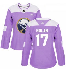 Womens Adidas Buffalo Sabres 17 Jordan Nolan Authentic Purple Fights Cancer Practice NHL Jersey Womens Adidas Buffalo Sabres 17 Jordan Nolan Authentic Purple Fights Cancer Practice NHL Jersey