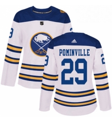 Womens Adidas Buffalo Sabres 29 Jason Pominville Authentic White 2018 Winter Classic NHL Jersey Womens Adidas Buffalo Sabres 29 Jason Pominville Authentic White 2018 Winter Classic NHL Jersey