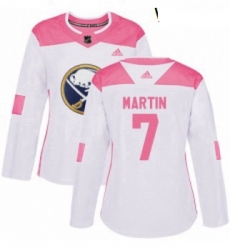 Womens Adidas Buffalo Sabres 7 Rick Martin Authentic WhitePink Fashion NHL Jersey Womens Adidas Buffalo Sabres 7 Rick Martin Authentic WhitePink Fashion NHL Jersey