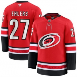 Men Carolina Hurricanes 27 Nikolaj Ehlers Red 2024 25 Alternate Stitched Hockey Jersey