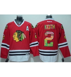 Blackhawks #2 Duncan Keith Red Team Logo On No Stitched NHL Jersey Blackhawks #2 Duncan Keith Red Team Logo On No Stitched NHL Jersey