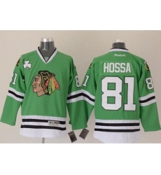 Chicago Blackhawks #81 Marian Hossa Green Stitched NHL Jersey Chicago Blackhawks #81 Marian Hossa Green Stitched NHL Jersey