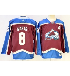 Men Colorado Avalanche 8 Cale Makar Burgundy 2024 25 With A Patch Stitched Jersey Men Colorado Avalanche 8 Cale Makar Burgundy 2024 25 With A Patch Stitched Jersey