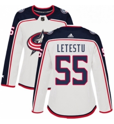 Womens Adidas Columbus Blue Jackets 55 Mark Letestu Authentic White Away NHL Jersey Womens Adidas Columbus Blue Jackets 55 Mark Letestu Authentic White Away NHL Jersey