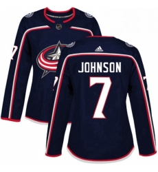 Womens Adidas Columbus Blue Jackets 7 Jack Johnson Authentic Navy Blue Home NHL Jersey Womens Adidas Columbus Blue Jackets 7 Jack Johnson Authentic Navy Blue Home NHL Jersey