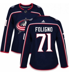 Womens Adidas Columbus Blue Jackets 71 Nick Foligno Authentic Navy Blue Home NHL Jersey Womens Adidas Columbus Blue Jackets 71 Nick Foligno Authentic Navy Blue Home NHL Jersey