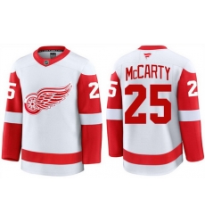 Men Detroit Red Wings  25 Darren McCarty White 2024 Road Stitched Hockey Jersey
