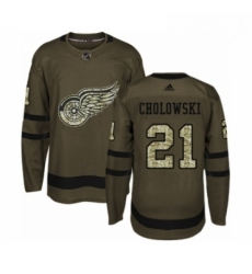 Youth Adidas Detroit Red Wings 21 Dennis Cholowski Premier Green Salute to Service NHL Jersey Youth Adidas Detroit Red Wings 21 Dennis Cholowski Premier Green Salute to Service NHL Jersey