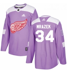 Youth Adidas Detroit Red Wings 34 Petr Mrazek Authentic Purple Fights Cancer Practice NHL Jersey Youth Adidas Detroit Red Wings 34 Petr Mrazek Authentic Purple Fights Cancer Practice NHL Jersey