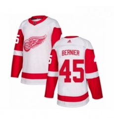 Youth Adidas Detroit Red Wings 45 Jonathan Bernier Authentic White Away NHL Jersey Youth Adidas Detroit Red Wings 45 Jonathan Bernier Authentic White Away NHL Jersey