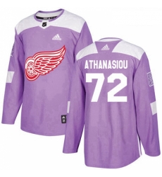 Youth Adidas Detroit Red Wings 72 Andreas Athanasiou Authentic Purple Fights Cancer Practice NHL Jersey Youth Adidas Detroit Red Wings 72 Andreas Athanasiou Authentic Purple Fights Cancer Practice NHL Jersey