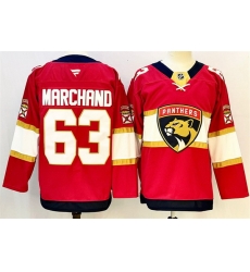 Men Florida Panthers 63 Brad Marchand Red 2024 25 Home Stitched Hockey Jersey Men Florida Panthers 63 Brad Marchand Red 2024 25 Home Stitched Hockey Jersey