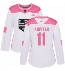Womens Adidas Los Angeles Kings 11 Anze Kopitar Authentic WhitePink Fashion NHL Jersey Womens Adidas Los Angeles Kings 11 Anze Kopitar Authentic WhitePink Fashion NHL Jersey