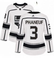 Womens Adidas Los Angeles Kings 3 Dion Phaneuf Authentic White Away NHL Jersey Womens Adidas Los Angeles Kings 3 Dion Phaneuf Authentic White Away NHL Jersey