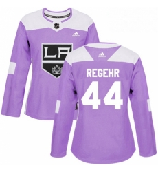 Womens Adidas Los Angeles Kings 44 Robyn Regehr Authentic Purple Fights Cancer Practice NHL Jersey Womens Adidas Los Angeles Kings 44 Robyn Regehr Authentic Purple Fights Cancer Practice NHL Jersey