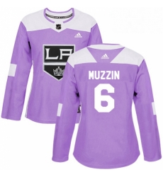 Womens Adidas Los Angeles Kings 6 Jake Muzzin Authentic Purple Fights Cancer Practice NHL Jersey Womens Adidas Los Angeles Kings 6 Jake Muzzin Authentic Purple Fights Cancer Practice NHL Jersey