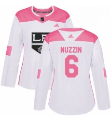 Womens Adidas Los Angeles Kings 6 Jake Muzzin Authentic WhitePink Fashion NHL Jersey Womens Adidas Los Angeles Kings 6 Jake Muzzin Authentic WhitePink Fashion NHL Jersey