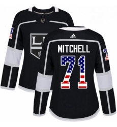 Womens Adidas Los Angeles Kings 71 Torrey Mitchell Authentic Black USA Flag Fashion NHL Jersey Womens Adidas Los Angeles Kings 71 Torrey Mitchell Authentic Black USA Flag Fashion NHL Jersey