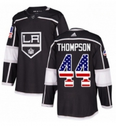 Youth Adidas Los Angeles Kings 44 Nate Thompson Authentic Black USA Flag Fashion NHL Jersey Youth Adidas Los Angeles Kings 44 Nate Thompson Authentic Black USA Flag Fashion NHL Jersey