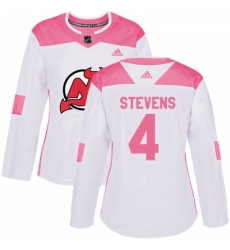 Womens Adidas New Jersey Devils 4 Scott Stevens Authentic WhitePink Fashion NHL Jersey Womens Adidas New Jersey Devils 4 Scott Stevens Authentic WhitePink Fashion NHL Jersey