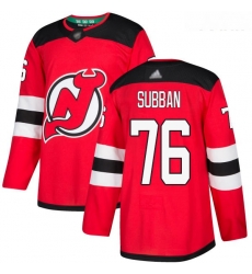 Devils #76 P K Subban Red Home Authentic Stitched Youth Hockey Jersey Devils #76 P K Subban Red Home Authentic Stitched Youth Hockey Jersey