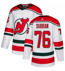 Devils #76 P K Subban White Alternate Authentic Stitched Youth Hockey Jersey Devils #76 P K Subban White Alternate Authentic Stitched Youth Hockey Jersey