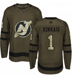 Youth Adidas New Jersey Devils 1 Keith Kinkaid Authentic Green Salute to Service NHL Jersey Youth Adidas New Jersey Devils 1 Keith Kinkaid Authentic Green Salute to Service NHL Jersey