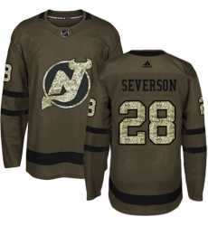 Youth Adidas New Jersey Devils 28 Damon Severson Authentic Green Salute to Service NHL Jersey Youth Adidas New Jersey Devils 28 Damon Severson Authentic Green Salute to Service NHL Jersey