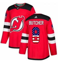 Youth Adidas New Jersey Devils 8 Will Butcher Authentic Red USA Flag Fashion NHL Jersey Youth Adidas New Jersey Devils 8 Will Butcher Authentic Red USA Flag Fashion NHL Jersey