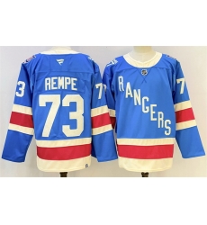 Men New York Rangers 73 Matt Rempe Blue 2025 Stitched Hockey Jersey Men New York Rangers 73 Matt Rempe Blue 2025 Stitched Hockey Jersey