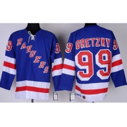 New York Rangers 99 Wayne Gretzky Blue NHL Jerseys
