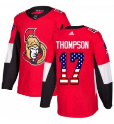 Youth Adidas Ottawa Senators 17 Nate Thompson Authentic Red USA Flag Fashion NHL Jersey Youth Adidas Ottawa Senators 17 Nate Thompson Authentic Red USA Flag Fashion NHL Jersey