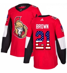 Youth Adidas Ottawa Senators 21 Logan Brown Authentic Red USA Flag Fashion NHL Jersey Youth Adidas Ottawa Senators 21 Logan Brown Authentic Red USA Flag Fashion NHL Jersey
