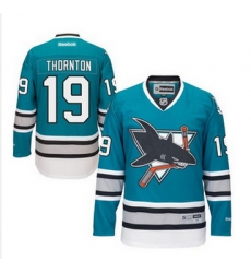 San Jose Sharks #19 Joe Thornton Teal 25th Anniversary Stitched NHL Jersey San Jose Sharks #19 Joe Thornton Teal 25th Anniversary Stitched NHL Jersey