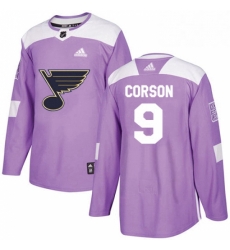 Mens Adidas St Louis Blues 9 Shayne Corson Authentic Purple Fights Cancer Practice NHL Jersey Mens Adidas St Louis Blues 9 Shayne Corson Authentic Purple Fights Cancer Practice NHL Jersey