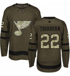 Youth Adidas St Louis Blues 22 Chris Thorburn Premier Green Salute to Service NHL Jersey Youth Adidas St Louis Blues 22 Chris Thorburn Premier Green Salute to Service NHL Jersey