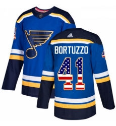 Youth Adidas St Louis Blues 41 Robert Bortuzzo Authentic Blue USA Flag Fashion NHL Jersey Youth Adidas St Louis Blues 41 Robert Bortuzzo Authentic Blue USA Flag Fashion NHL Jersey