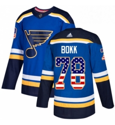 Youth Adidas St Louis Blues 78 Dominik Bokk Authentic Blue USA Flag Fashion NHL Jersey Youth Adidas St Louis Blues 78 Dominik Bokk Authentic Blue USA Flag Fashion NHL Jersey