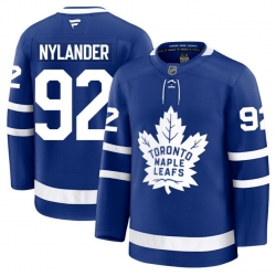 Men Toronto Maple Leafs Alex Nylander 92 Fanatics Home Blue Premium Stitched Hockey Jersey